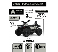 Детский электроквадроцикл BRP Can-Am Outlander (Y888YY) серый