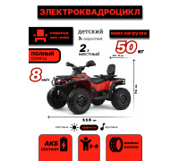 Детский электроквадроцикл BRP Can-Am Outlander (Y888YY) красный
