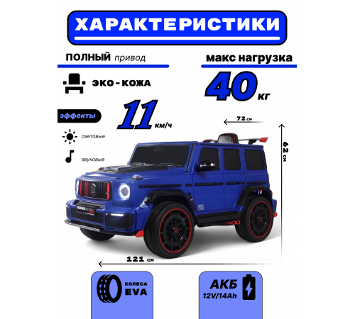 Детский электромобиль Z777ZZ синий Детский электромобиль Z777ZZ синий