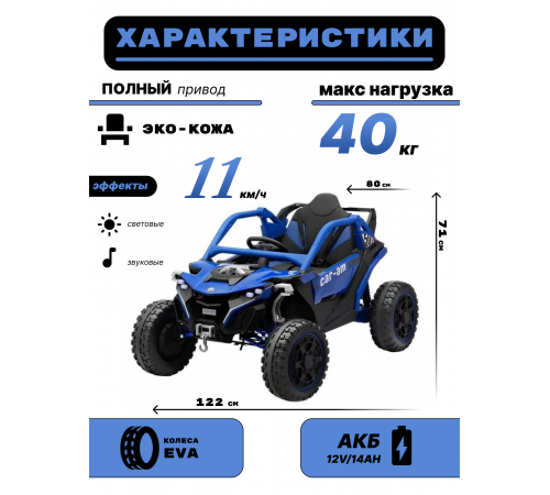 Детский электромобиль Z707ZZ синий