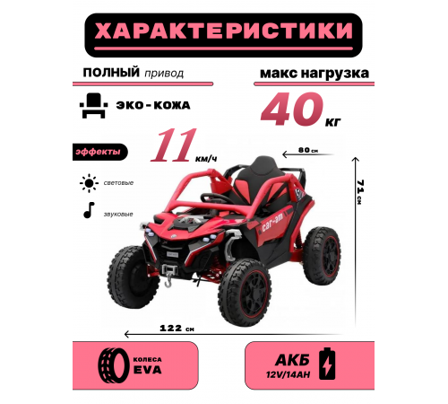 Детский электромобиль Z707ZZ красный