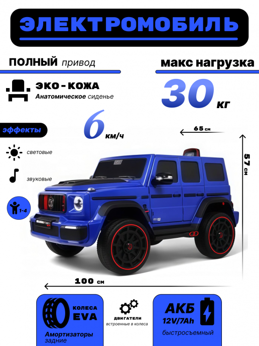 Детский электромобиль Z999ZZ синий