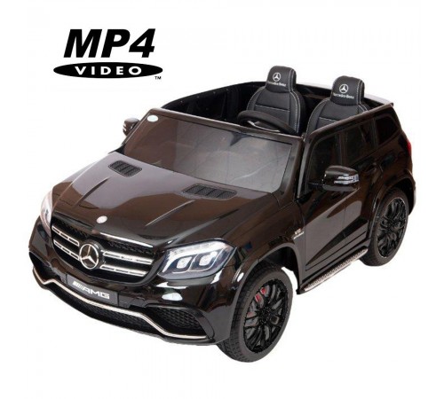 Детский электромобиль Mercedes Benz GLS63 LUXURY 4WD 12V MP4 - Black - HL228-LUX-MP4