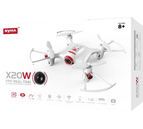 Радиоуправляемый квадрокоптер Syma X20W FPV RTF 2.4G - X20W Радиоуправляемый квадрокоптер Syma X20W FPV RTF 2.4G - X20W