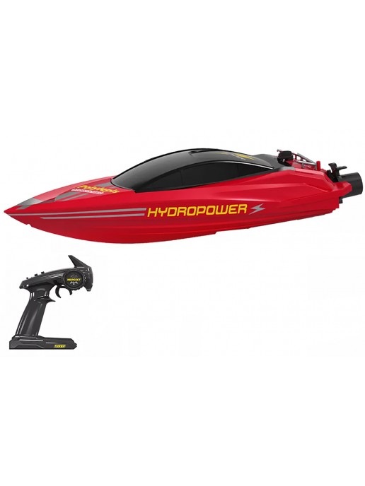 Радиоуправляемый катер с водяной помпой Red HydroJet (25 км/ч, 42 см) - HC807-RED