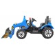 Детский электромобиль трактор на аккумуляторе 12V / синий - JS328A-BLUE