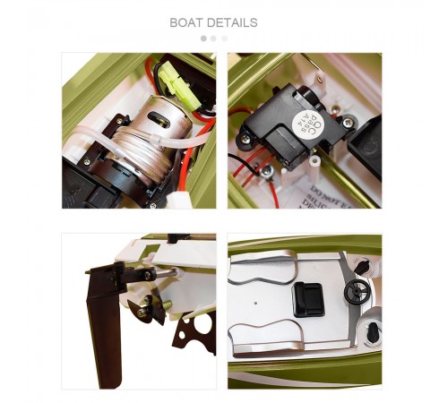 Радиоуправляемый катер Feilun FT016 Racing Boat Green RTR 2.4G - FT016 Радиоуправляемый катер Feilun FT016 Racing Boat Green RTR 2.4G - FT016