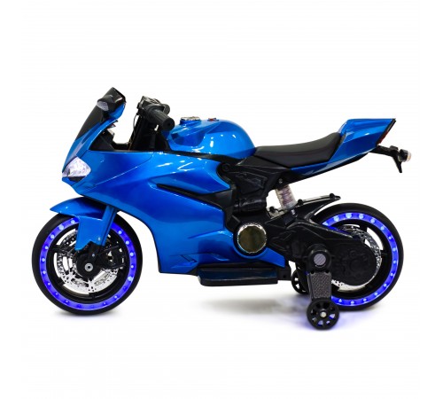 Детский электромотоцикл Ducati Blue (12V, EVA, ручка газа) - FT-1628-SP-BLUE Детский электромотоцикл Ducati Blue (12V, EVA, ручка газа) - FT-1628-SP-BLUE