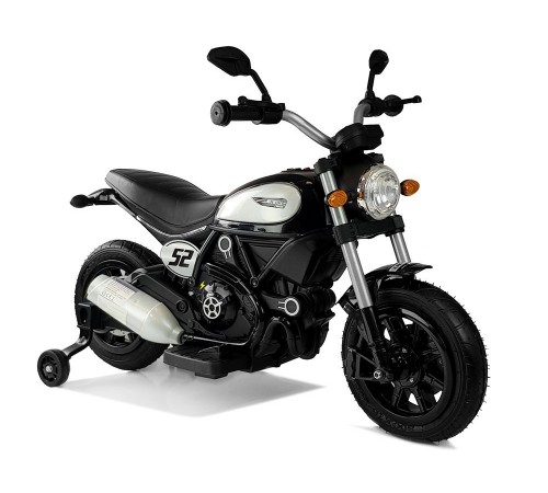 Детский мотоцикл Qike Чоппер белый - QK-307-BLACK Детский мотоцикл Qike Чоппер белый - QK-307-BLACK