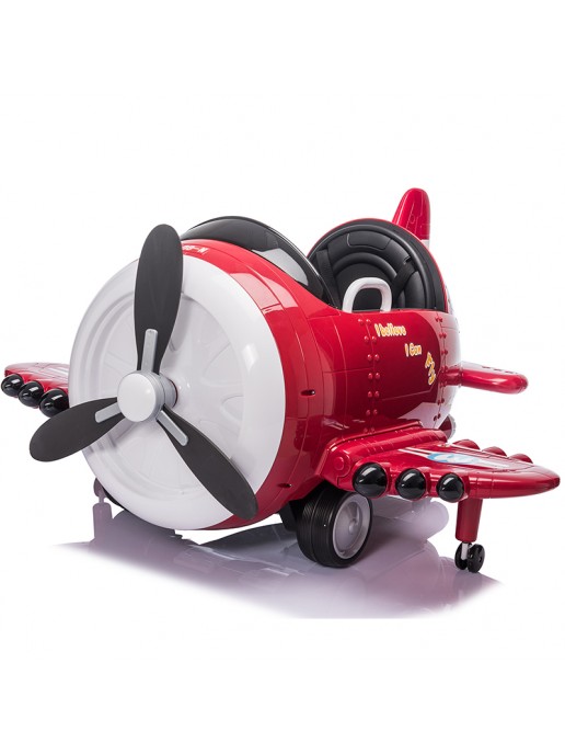 Детский электромобиль - самолет 12V - JJ20201-RED