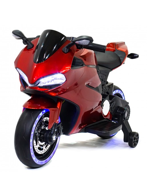 Детский электромотоцикл Ducati Red (12V, EVA, ручка газа) - FT-1628-SP-RED