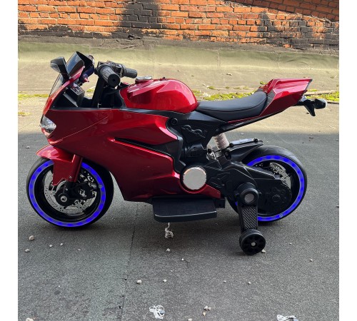 Детский электромотоцикл Ducati Red (12V, EVA, ручка газа) - FT-1628-SP-RED