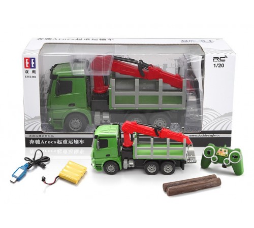 Радиоуправляемый кран - лесовоз Double E Mercedes-Benz Arocs 1:20 2.4G - E352-003