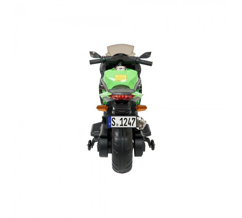 Детский электромотоцикл Kawasaki Ninja (12V, EVA, спидометр, ручка газа) - DLS07-GREEN