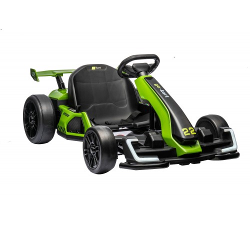 Детский электромобиль дрифт картинг (зеленый, 12 км/ч, 24V) - AHL007-GREEN