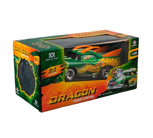 Радиоуправляемая машина Дракон из серии Muscle Car (свет, звук, 1:16) - MK8028B-GREEN