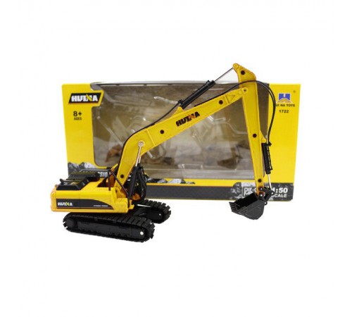 Металлический гусеничный экскаватор HuiNa Toys 1:50 - HN1722-YELLOW Металлический гусеничный экскаватор HuiNa Toys 1:50 - HN1722-YELLOW