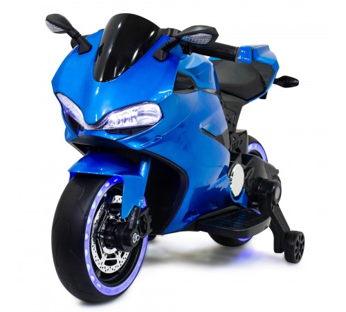 Детский электромотоцикл Ducati Blue (12V, EVA, ручка газа) - FT-1628-SP-BLUE Детский электромотоцикл Ducati Blue (12V, EVA, ручка газа) - FT-1628-SP-BLUE