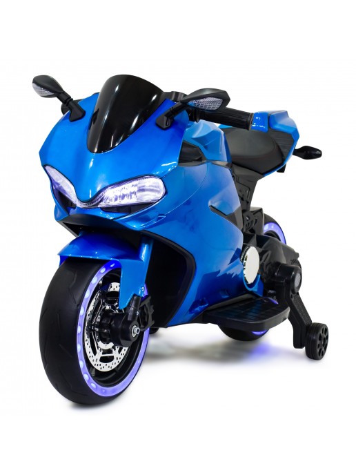 Детский электромотоцикл Ducati Blue (12V, EVA, ручка газа) - FT-1628-SP-BLUE