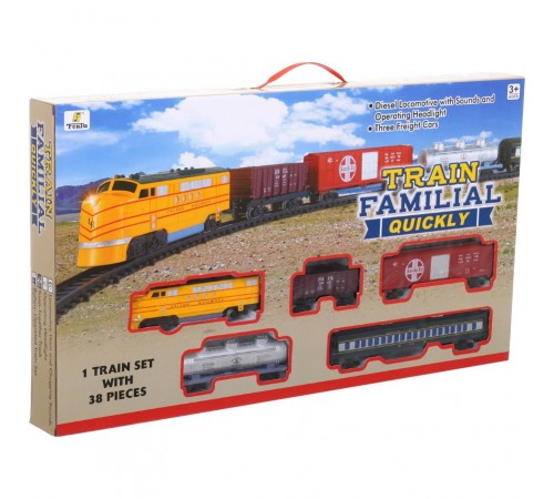 Детская железная дорога Fenfa Train Familial Quickly (свет, звук, длина полотна 6,7 м) - 1600A-8B