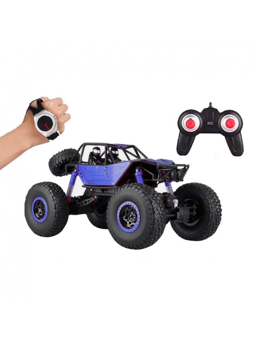 Радиоуправляемый синий краулер MZ 4WD 1:10 (48 см, пульт+часы) - MZ-YY2025-BLUE