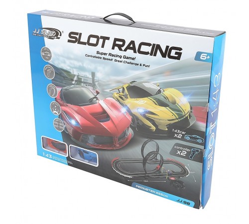 Гоночный автотрек JJ Slot Ралли (длина трека 555 см, от сети, 1:43) - JJ98-2