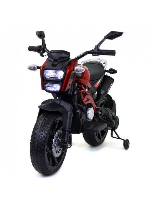Детский электромотоцикл Harley Davidson (12V, EVA, ручка газа) - DLS01-SP-RED