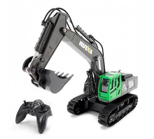 Радиоуправляемый экскаватор HUI NA TOYS масштаб 1:18 2.4G - HN1558-GREEN
