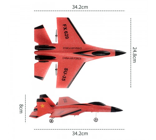 Радиоуправляемый самолет Fei Xiong SU-35 2.4G - FX620-RED Радиоуправляемый самолет Fei Xiong SU-35 2.4G - FX620-RED