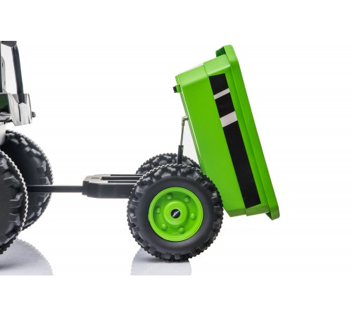 Детский электромобиль трактор с ковшом и прицепом (зеленый, 2WD, EVA) - HL389-LUX-GREEN-TRAILER Детский электромобиль трактор с ковшом и прицепом (зеленый, 2WD, EVA) - HL389-LUX-GREEN-TRAILER
