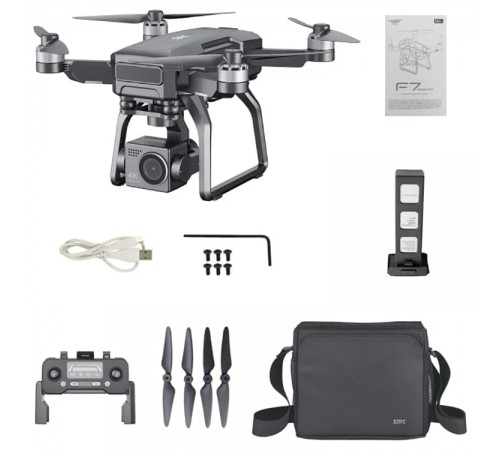 Квадрокоптер SJRC F7 3-AXIS 4K EIS 5G GPS RTFl - SJRC-F7-4K Квадрокоптер SJRC F7 3-AXIS 4K EIS 5G GPS RTFl - SJRC-F7-4K