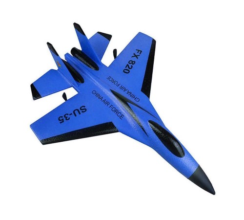Радиоуправляемый самолет SU-35 для начинающих 2.4G - FX820-BLUE Радиоуправляемый самолет SU-35 для начинающих 2.4G - FX820-BLUE