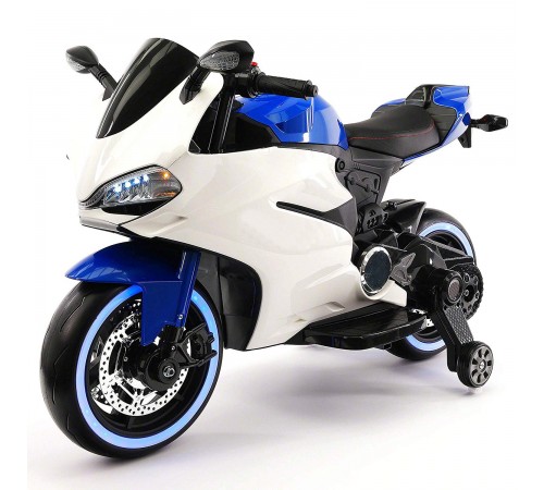 Детский электромотоцикл Ducati 12V - FT-1628-BLUE-WHITE Детский электромотоцикл Ducati 12V - FT-1628-BLUE-WHITE