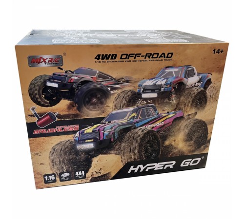 Радиоуправляемый монстр MJX Hyper Go 4WD Brushless 1:16 - MJX-16209 Радиоуправляемый монстр MJX Hyper Go 4WD Brushless 1:16 - MJX-16209