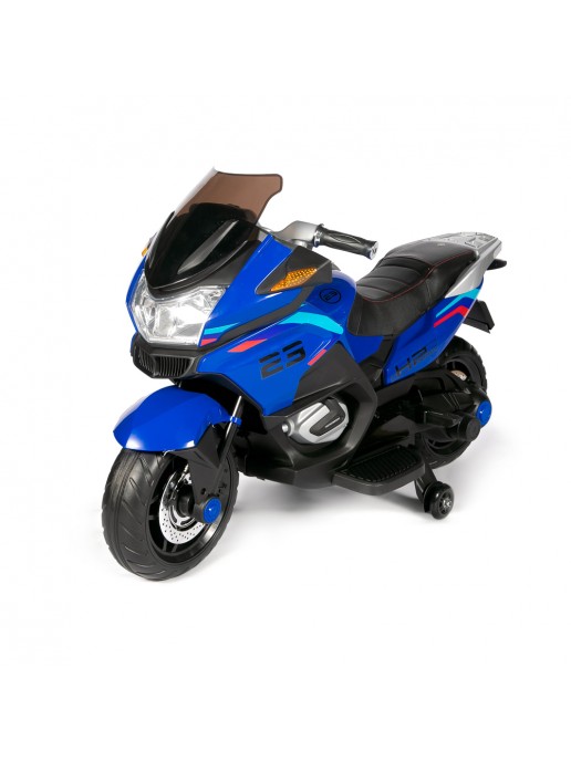 Детский электромотоцикл XMX (синий, EVA, с ручкой газа, 12V) - XMX609-BLUE