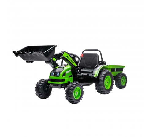 Детский электромобиль трактор с ковшом и прицепом (зеленый, 2WD, EVA) - HL389-LUX-GREEN-TRAILER Детский электромобиль трактор с ковшом и прицепом (зеленый, 2WD, EVA) - HL389-LUX-GREEN-TRAILER
