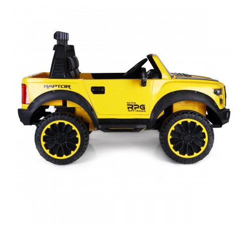 Электромобиль FORD RAPTOR 12V (полный привод, EVA) - XHD-F150-YELLOW