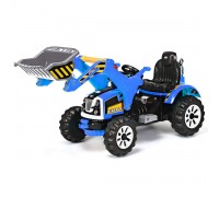 Детский электромобиль трактор на аккумуляторе 12V / синий - JS328A-BLUE