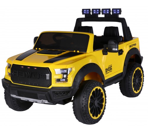 Электромобиль FORD RAPTOR 12V (полный привод, EVA) - XHD-F150-YELLOW