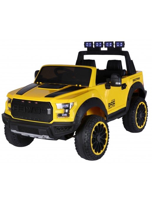 Электромобиль FORD RAPTOR 12V (полный привод, EVA) - XHD-F150-YELLOW