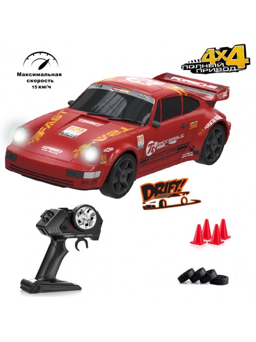 Радиоуправляемая машина для дрифта Porsche 911 GT RS 4WD 1:24 - 757-4WD33D