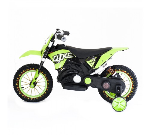 Детский кроссовый электромотоцикл Qike TD Green 6V - QK-3058-GREEN