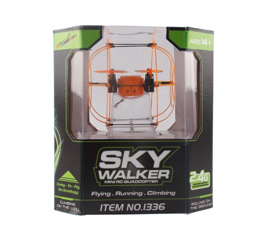 Радиоуправляемый квадрокоптер с защитной сеткой Orange SkyWalker - HM1336 Радиоуправляемый квадрокоптер с защитной сеткой Orange SkyWalker - HM1336