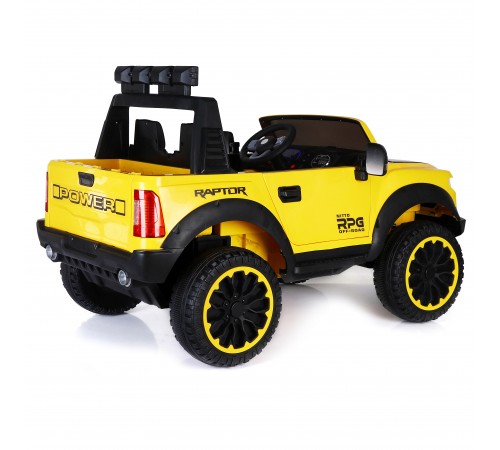 Электромобиль FORD RAPTOR 12V (полный привод, EVA) - XHD-F150-YELLOW