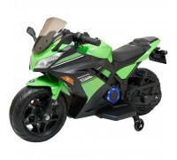 Детский электромотоцикл Kawasaki Ninja (12V, EVA, спидометр, ручка газа) - DLS07-GREEN