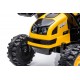 Детский электромобиль трактор с ковшом и прицепом (желтый, 2WD, EVA) - HL389-LUX-YELLOW-TRAILER