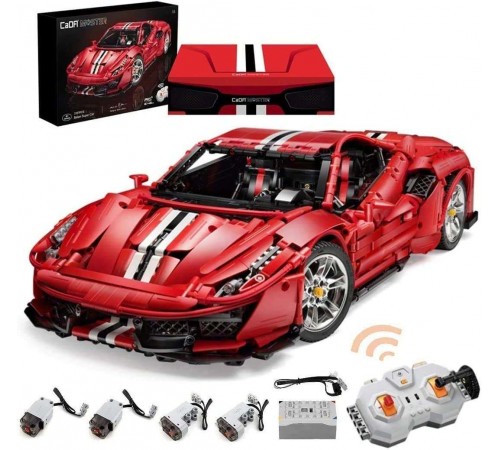 Конструктор CADA Ferrari 488 (3187 деталей, пульт, электропривод) - C61042W Конструктор CADA Ferrari 488 (3187 деталей, пульт, электропривод) - C61042W