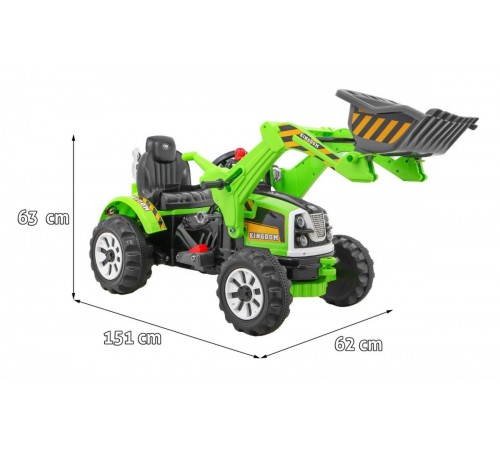 Детский электромобиль трактор на аккумуляторе 12V / зеленый - JS328A-GREEN