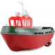 Радиоуправляемый буксир Tugboat зеленый 2.4G 1:72 - HL-3800-G