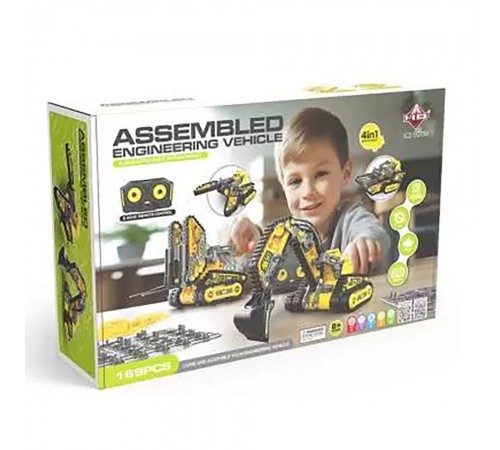 Конструктор 4 в 1 HB TOYS Строительная техника, 176 элементов - HB-SG01 Конструктор 4 в 1 HB TOYS Строительная техника, 176 элементов - HB-SG01